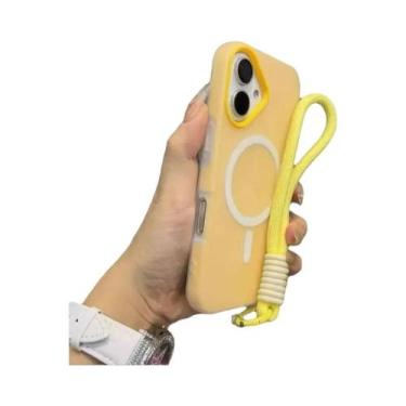 Imagem de Capa Magsafe Candy Contrast Com Cordão Para iPhone 17 16 15 14 13 12 1