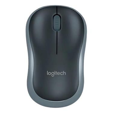 Imagem de Mouse Logitech M185 sem Fio Preto Wireless 1000 DPI Original