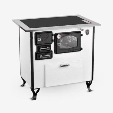 Imagem de Fogão A Lenha Direito Branco Vitroceramica Nº2 - FORNOS PINHAL