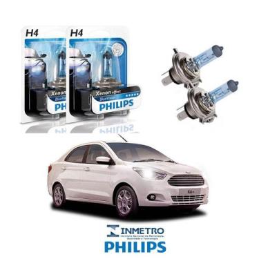 Imagem de Lâmpadas Farol Ford Ka Sedan Philips H4 BlueVision
