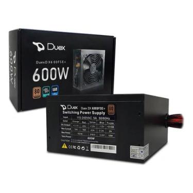 Imagem de Fonte de alimentação Duex Dx-600fse+ 600w 80 Plus bronze cor preto
