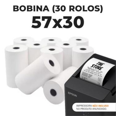 Imagem de Bobina Termica 57x30 Branca Caixa Com 30 Rolos - Best Choice