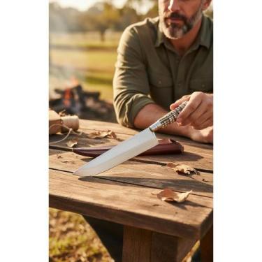 Imagem de Faca Artesanal Churrasco 9" Inox Lâmina Fio Excepcional - Congratulati