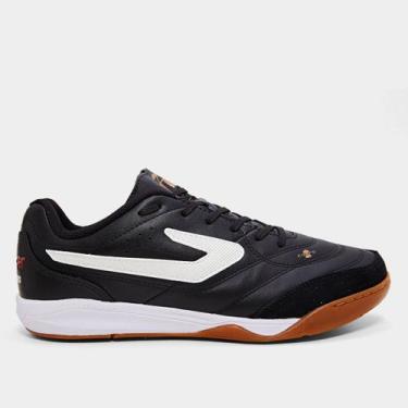 Imagem de Chuteira Futsal Topper Maestro Pro VI Masculina, Preto, Branco, 40