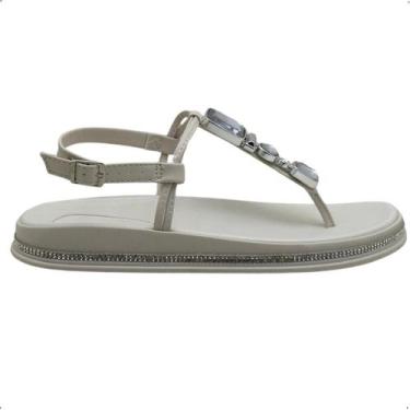 Imagem de Sandalia Feminina Papete Flatform Classica Moleca 5509.204, 34, Off wh