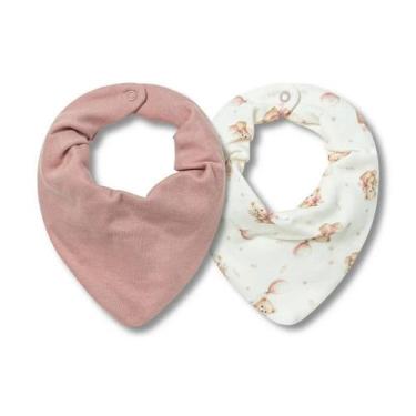 Imagem de Kit Com 2 Babadores Hug Bandana Sonho de Ursa Rosa, Único, Rosa