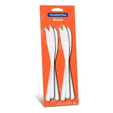 Imagem de Conjunto de Facas para Churrasco Búzios Aço Inox 6 Peças 23750/604 Tra