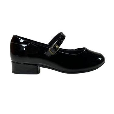 Imagem de Sapato Infantil Molekinha Verniz Boneca Feminino Preto, 27, Preto