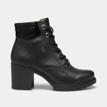 Imagem de Coturno Dakota Salto Feminino em Couro Preto, Preto 2, 37