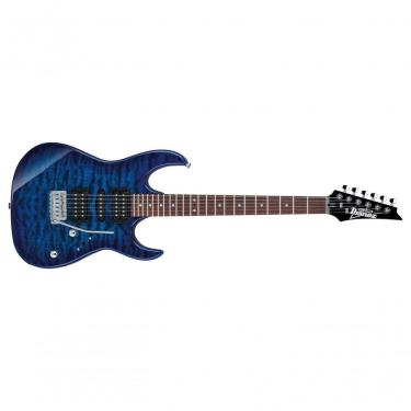 Imagem de Guitarra Elétrica RG GIO GRX70QA-TBB 6 Cordas Corpo Poplar Tampo Quilted Maple Transparent Blue Burst Ibanez