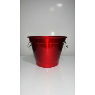 Imagem de Balde de Gelo 6 Litros Alumínio Vermelho - Congratulations Store