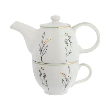 Imagem de Bule com Xícara Home Style Fiorella, BRANCO
