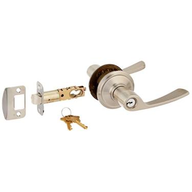 Imagem de Schlage F51-MER Merano Keyed Entry F51A Panic Proof Maçaneta de porta, níquel acetinado