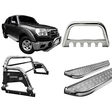 Imagem de Kit quebra mato+ Estribo CH +Santo Ant H3 Ranger 97/12 CROMO