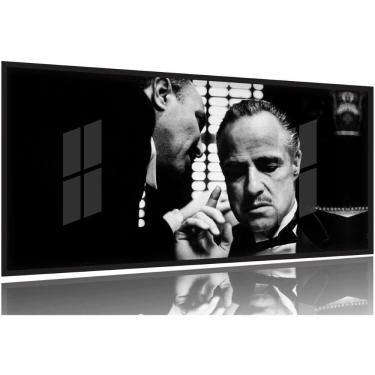 Imagem de Quadro Poderoso Chefão Decorativo Preto E Branco 130x60 Moldura Preta 2x2