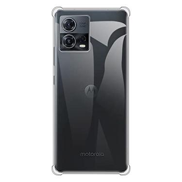 Imagem de Capa para Motorola Moto S30 Pro, capa traseira de TPU macio à prova de choque, silicone antiimpressões digitais, capa protetora de corpo inteiro para Motorola Moto S30 Pro (16,55 cm) (transparente)