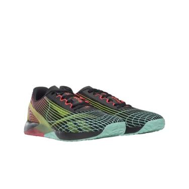Imagem de Reebok T nis masculino Nano X1 Pursuit, N cleo preto/amarelo cido/cereja neon, 9.5
