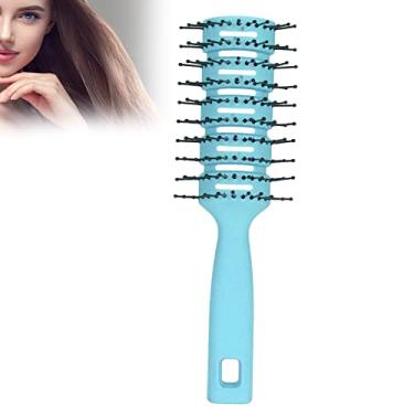 Imagem de Escova de cabelo antiestática, escova de massagem de ventilação, escova de pentear e secadora, escovas de cabelo ventiladas antiderrapantes para homens e mulheres, para estilo diário do cabelo (azul)