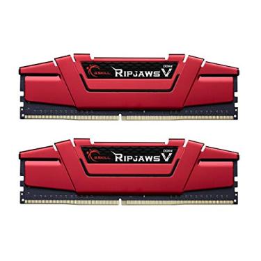 Imagem de G.SKILL RipjawsV Series DDR4 RAM (XMP) 16GB (2x8GB) 3000MT/s CL16-18-18-38 1,35V Intel AMD Desktop Computer Memory U-DIMM - Vermelho (F4-3000C16D-16GVRB)