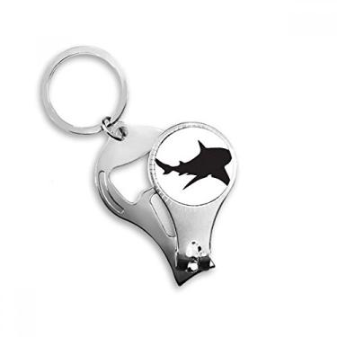 Imagem de Ocean Black Shark Biology Peixe Nail Nipper Ring Chaveiro Abridor de Garrafas Cortador