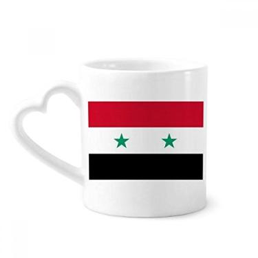 Imagem de Caneca com bandeira nacional da Ásia país da Ásia caneca café cerâmica copo de coração de vidro