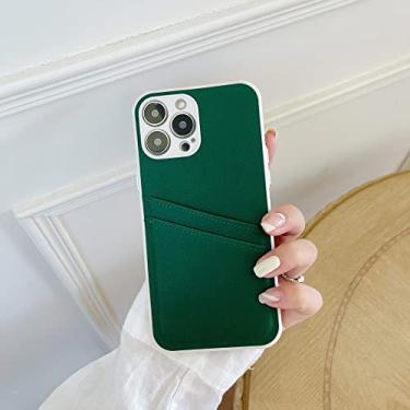 Imagem de Capa de telefone fina e bonita plug-in de cor sólida para iPhone 14 13 12 11 Pro Max XR XS X 7 8 Plus SE Mini Capa de telefone multifuncional à prova de queda, verde, para iphone 12 mini