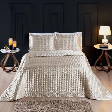 Imagem de Kit Cobre Leito Queen Cetim Charmousse 3 Peças - Prata