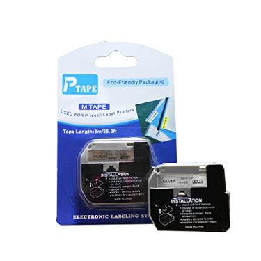 Imagem de FITA COMPATÍVEL BROTHER PT-65 PT-70 PT-80 PT-85 PT-70BM M-931 MK-931 Mk931 PRATA 12mm