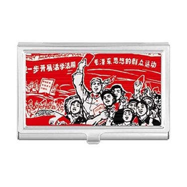 Imagem de Carteira de bolso com bandeira vermelha Mao Zedong Antologia porta-cartões