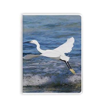 Imagem de Caderno de desenho do mar pássaro branco oceano capa de chiclete diário capa macia