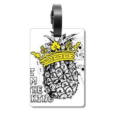 Imagem de Linha de abacaxi para desenho, frutas, rei, mala, etiqueta para bagagem, etiqueta para guardar cartão