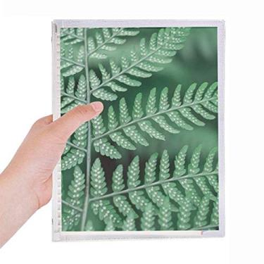 Imagem de Caderno fotográfico de folhas soltas com imagem de plantas de folhas, diário recarregável, papelaria
