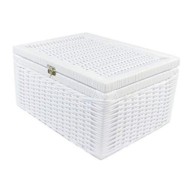 Imagem de Allstate Caixa Organizadora Fibra Sintética 40x30x20 - Branco