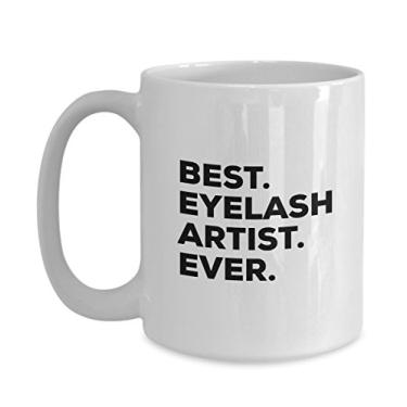 Imagem de Presente de artista de cílios – Melhor artista de cílios já – Para extensões extensoras – Caneca de café para artistas de cílios – Pode colocar em caixa de presente ou suporte