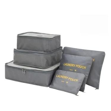 Imagem de Kit 6 Peças Necessaire Organizadora Mala Viagem Travel Bag