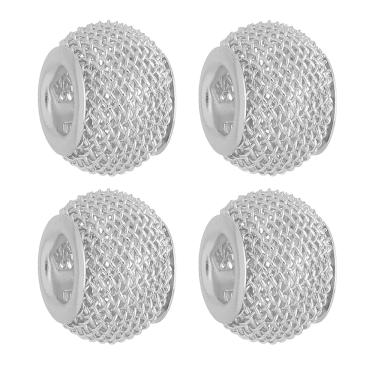 Imagem de Kit 4 Berloques Separadores  Murano Telinha Para Pandora Banhado a Prata 925