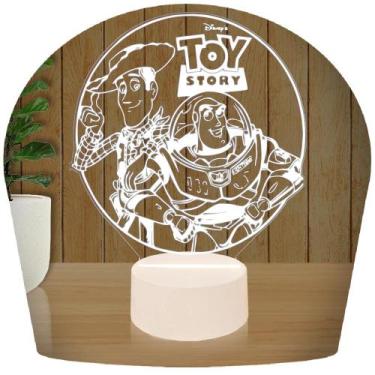 Imagem de Luminária Led 3D  Toy Story Buzz Woody Abajur - 3D Fantasy