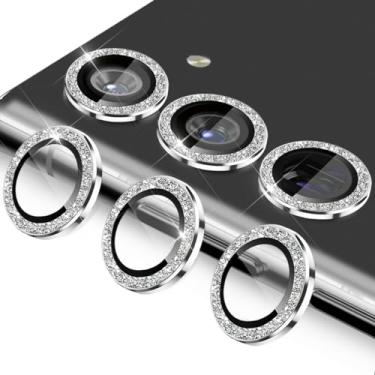 Imagem de TIUYAO Protetor de lente de câmera para Samsung Galaxy S24 Plus, capa de lente de anel de liga de alumínio de vidro temperado com [bandeja de instalação] [ferramenta de remoção] Adequado para Samsung