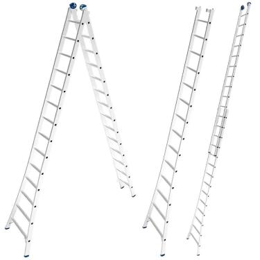 Imagem de Escada de Alumínio Extensiva 2 x 14 Degraus 4.21 x 7.01 Metros EVALD