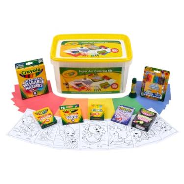Imagem de Crayola Super Art Coloring Kit, Tub Colors Vary, Amazon Exclusive, 100+ Pcs, Gift for Kids