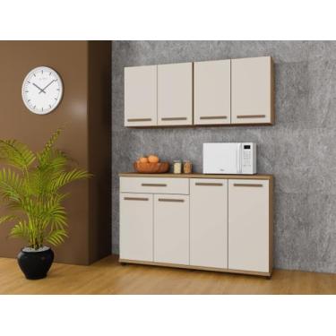 Imagem de Balcão Campinas com 4 portas Arte Móveis, Cinamomo/Off