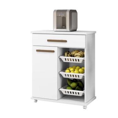 Imagem de Armário de Cozinha com Fruteira Goiânia Arte Móveis, Branco