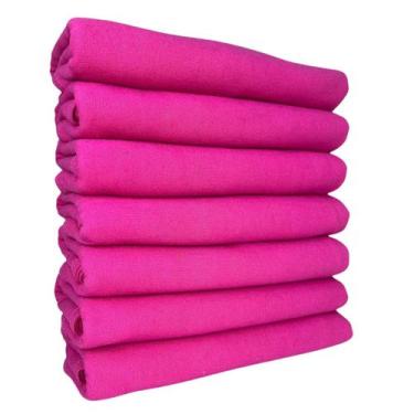 Imagem de Kit 5 Pano De Prato Pé De Galinha Preto Vermelho Pink Amarelo Azul - P