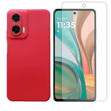 Imagem de GR Global Revolution, Capa Anti Impacto Para Motorola Moto G35 + Pelicula Hidrogel Cor:Vermelho