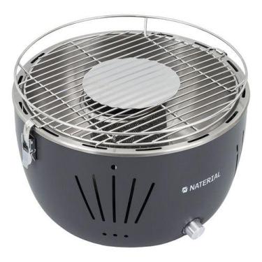 Imagem de Churrasqueira Carvao Table Grill Portatil Naterial Cinza, Cinza-escuro