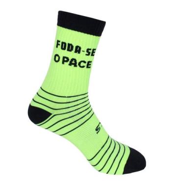 Imagem de Meia de  Corrida  - Foda-se o Pace - T-SOCKS , 33 ao 37, Verde