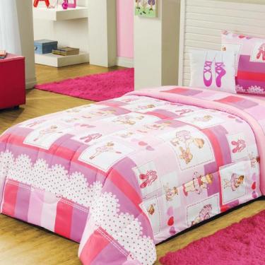 Imagem de Edredom Solteiro Cobre Leito Infantil Colcha Cama Box Menino Menina Ki