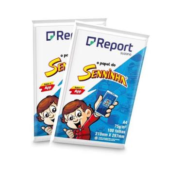 Imagem de Papel Sulfite Oficio A4 Branco 75g com 100 Folhas Seninha - Report