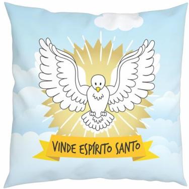 Imagem de Almofada Com Enchimento Oração Santinho Espírito Santo - Core Decore