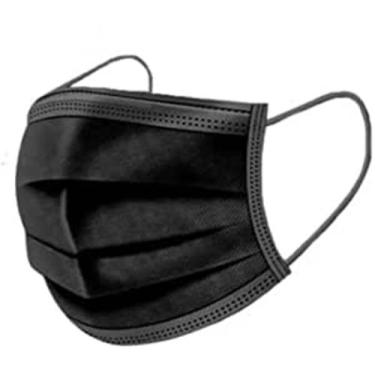 Imagem de Máscara Descartável tripla em tnt Preta Caixa com 50 unidades - APK HO